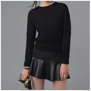 Zara Black Lambskin Leather Skater Skin - Size XSmall